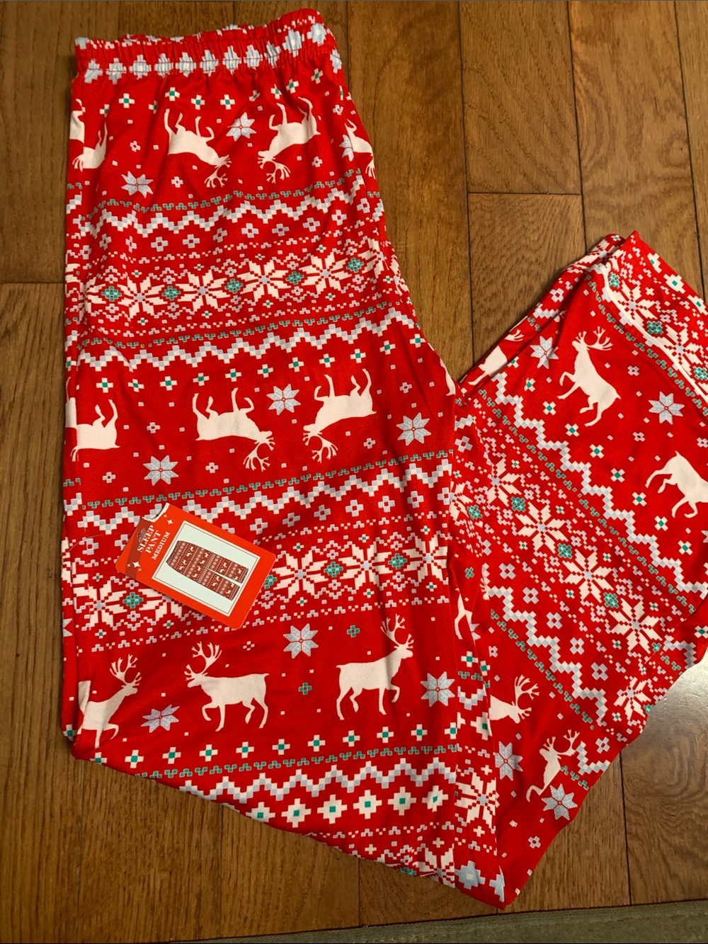 Red Fair Isle Reindeer Pajama Pants